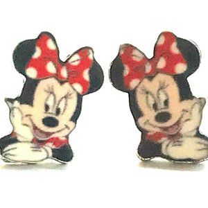 Vintage Disney Minnie Mouse Earrings Post Pierced Disneyana